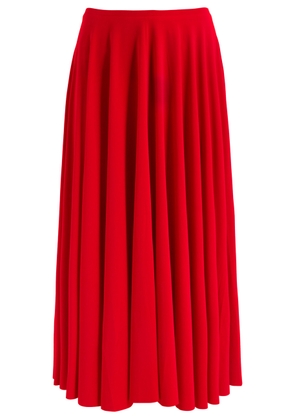 Norma Kamali Stretch-jersey Midi Skirt - Red - L (UK14 / L)
