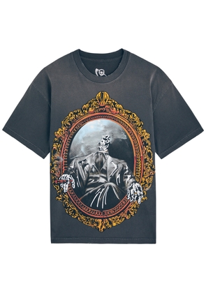 Warren Lotas Mirror Printed Cotton T-shirt - Black - XL