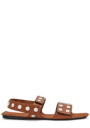 Khaite Boden Stud-embellished Leather Sandals - Tan - 36 (IT36 / UK3)