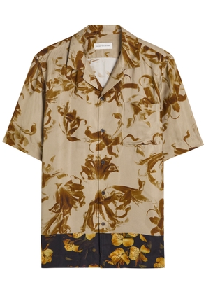 Dries Van Noten Carltone Printed Satin Shirt - Beige - 46 (IT46 / S)