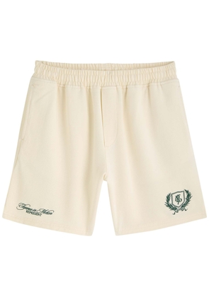 Represent Crest Logo-embroidered Twill Shorts - Off White - XL