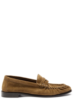 Saint Laurent Le Loafer Suede Loafers - Tan - 43 (IT43 / UK9)