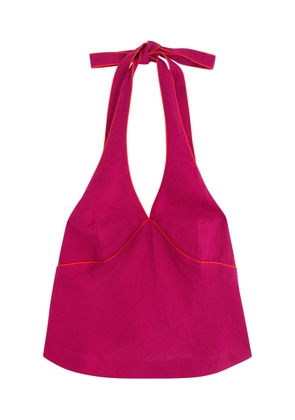 Casa Raki Estela Linen top - Pink - M (UK12 / M)