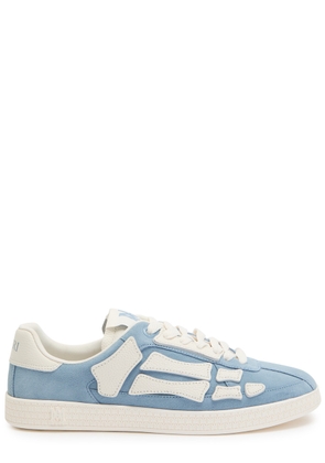 Amiri Pacific Bones Appliquéd Suede Sneakers - Blue - 44 (IT44 / UK10)