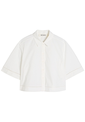 Rohe Embroidered Cotton-poplin Shirt - White - 36 (UK8 / S)