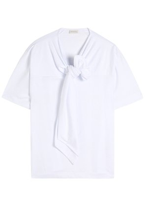 Dries Van Noten Hebitta Knotted Cotton T-shirt - White - S (UK8-10 / S)