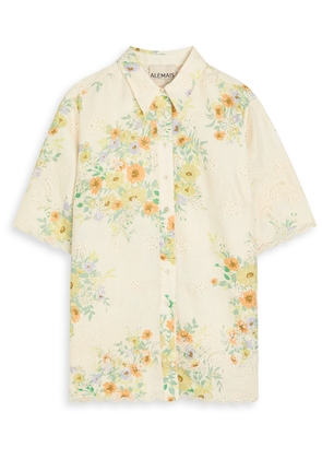 Alemais Juliette Embroidered Flax Shirt - Cream - 12 (UK12 / M)
