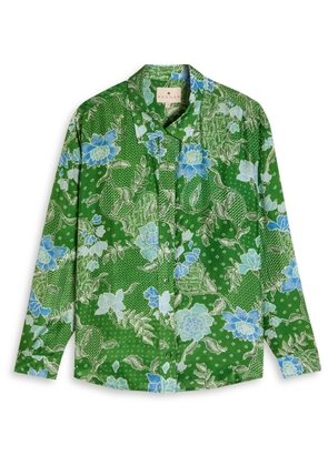 Hannah Artwear Stevie Printed Silk Shirt - Green - 1 (UK10)