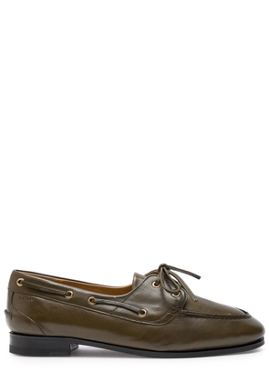 Bally Pathy Glossed Leather Loafers - Khaki - 41 (IT41 / UK8)