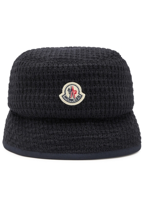 Moncler Logo Reversible Wool-blend Bucket hat - Navy - One Size