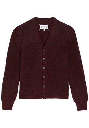 Maison Margiela Wool-blend Cardigan - Burgundy - L (UK14 / L)