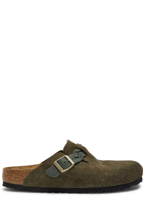 Birkenstock Boston Braided Suede Clogs - Khaki - 38 (IT38/ UK5)