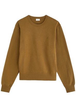 Saint Laurent Logo-embroidered Cotton Sweatshirt - Camel - M