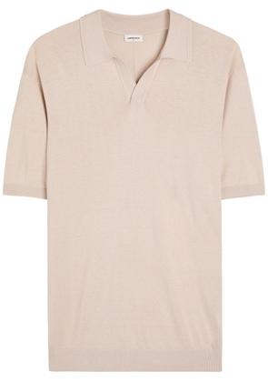 Lestrange Silk-blend Polo Shirt - Taupe - M