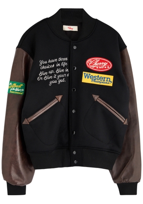 Cherry Los Angeles Western Champion Wool-blend Varsity Jacket - Black - M