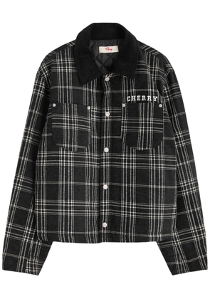 Cherry Los Angeles Checked-jacquard Chenille Jacket - Black - L