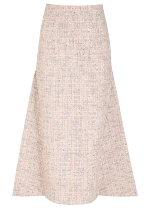 Huishan Zhang Vicky Embellished Tweed Midi Skirt - Pink - 12 (UK12 / M)