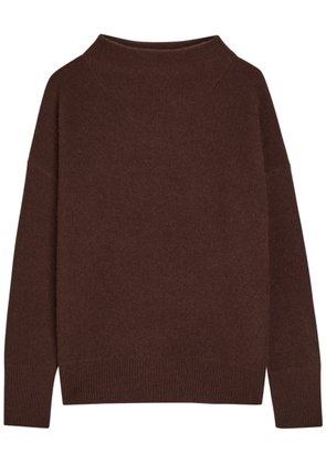 Vince Brushed Cashmere Jumper - Dark Brown - L (UK14 / L)