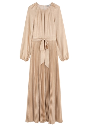 Simkhai Varenya Belted Metallic Maxi Dress - Gold - 4 (UK8 / S)