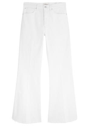 Frame The Lax Distressed Flared-leg Jeans - White - 30 (W30 / UK12 / M)