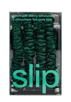Slip Pure Silk Skinny Scrunchies - Forest