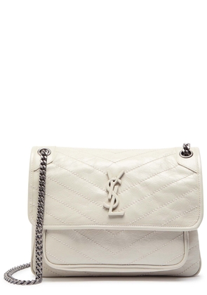Saint Laurent Nikki Grained Leather Shoulder bag - White - One Size
