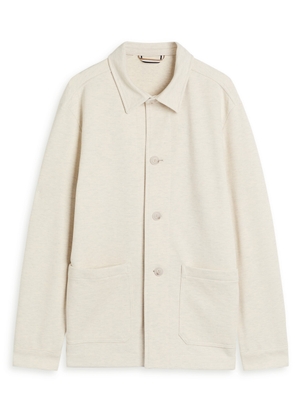 Boss Mélange-knit Cotton-blend Jacket - Beige - 46 (UK36 / S)