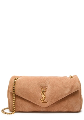 Saint Laurent Calypso Small Padded Suede Shoulder bag - Caramel - One Size