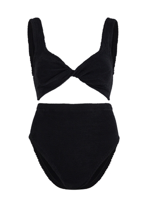 Hunza G Jamie Crinkle Bikini - Black - One Size