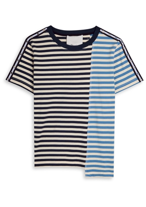 3.1 Phillip Lim Patchwork Striped Cotton T-shirt - Stripe - XS (UK6 / XS)