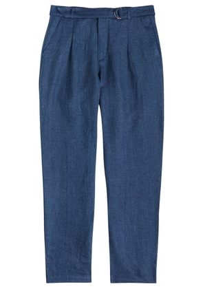 Oliver Spencer Belted Linen Trousers - Navy - 34 (W34 / L)