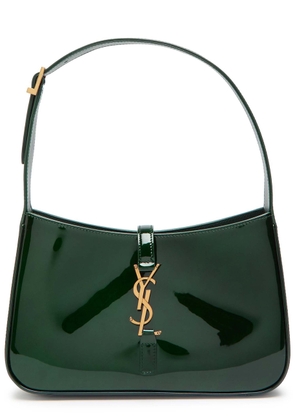 Saint Laurent Le 5 à 7 Patent Leather Shoulder bag - Dark Green - One Size