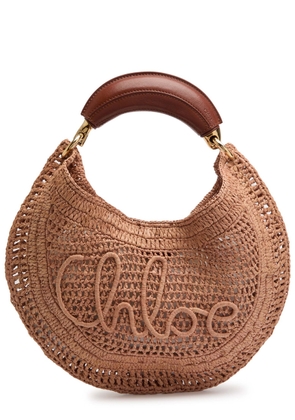 Chloe Summer Banana Logo Raffia Shoulder bag - Beige - One Size