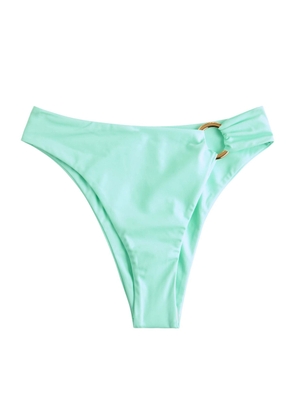 Away That Day Apalulco Metallic Bikini Briefs - Mint - XS (UK6 / XS)