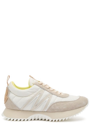 Moncler Pacey Panelled Suede Sneakers - Cream - 39 (IT39 / UK6)
