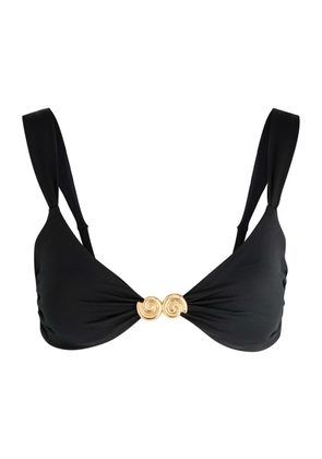 Lido Unidici Designer Scoop Neck Black Bikini, L - Blue - XS (UK6 / XS)