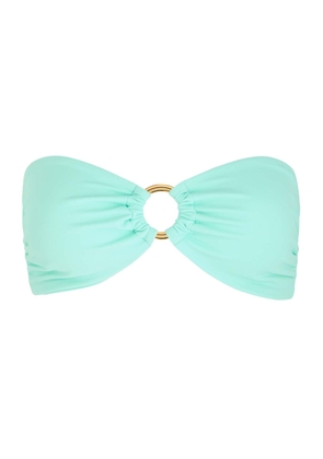 Away That Day Acapulco Metallic Bandeau Bikini top - Mint - M (UK12 / M)
