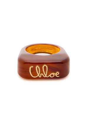 Chloe The Chloé Plage Resin Ring - Brown - 54 (UK O / US 7)