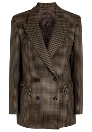 Blaze Milano Everynight Houndstooth Wool Blazer - Brown - 3 (UK12 / M)