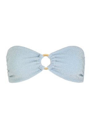 Away That Day Acapulco Metallic Bandeau Bikini top - Blue - XS (UK6 / XS)