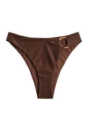 Lido Uno Scoop Neck Designer Brown Swimsuit, M - Copper - XS (UK6 / XS)