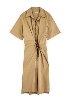 Dries Van Noten Delicky Cotton-poplin Midi Dress - Beige - 40 (UK12 / M)