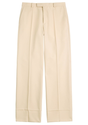 Valentino Garavani Wool Gabardine Trousers - Cream - 48 (IT48 / M)