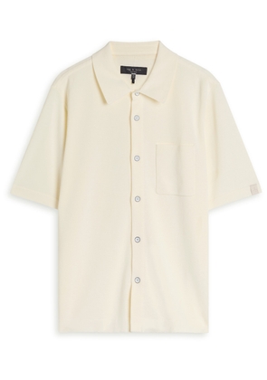 Rag & Bone Fine-knit Polo Shirt - White - Xxl
