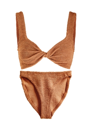 Hunza G Juno Crinkle Bikini - Brown - One Size