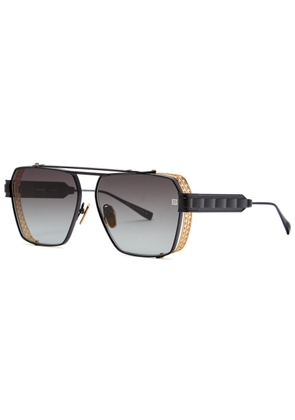 Balmain Eyewear Premier Aviator-style Sunglasses - Black - One Size