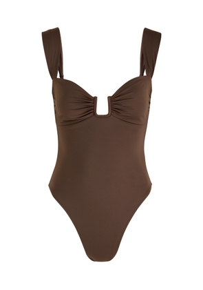 Away That Day Cannes Swimsuit - Brown - XS (UK6 / XS)