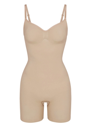 Skims Seamless Sculpt Mid-thigh Bodysuit - Beige - XS (UK6 / XS)