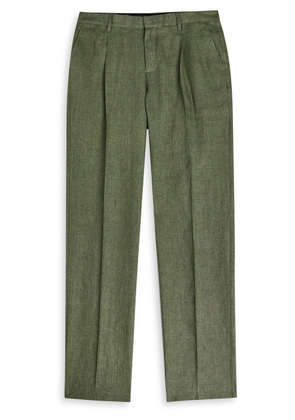 Sunspel Tapered-leg Linen Trousers - Khaki - 30 (W30 / S)