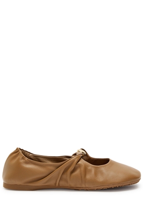 Loewe Pebble Leather Ballet Flats - Tan - 38 (IT38 / UK5)